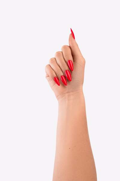 Nail HQ false nails Almond Bright Red 24 pieces, UK version