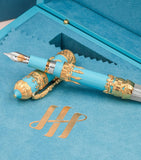 Montegrappa resin and yellow gold Montgolfier fountain pen, imported from the UK