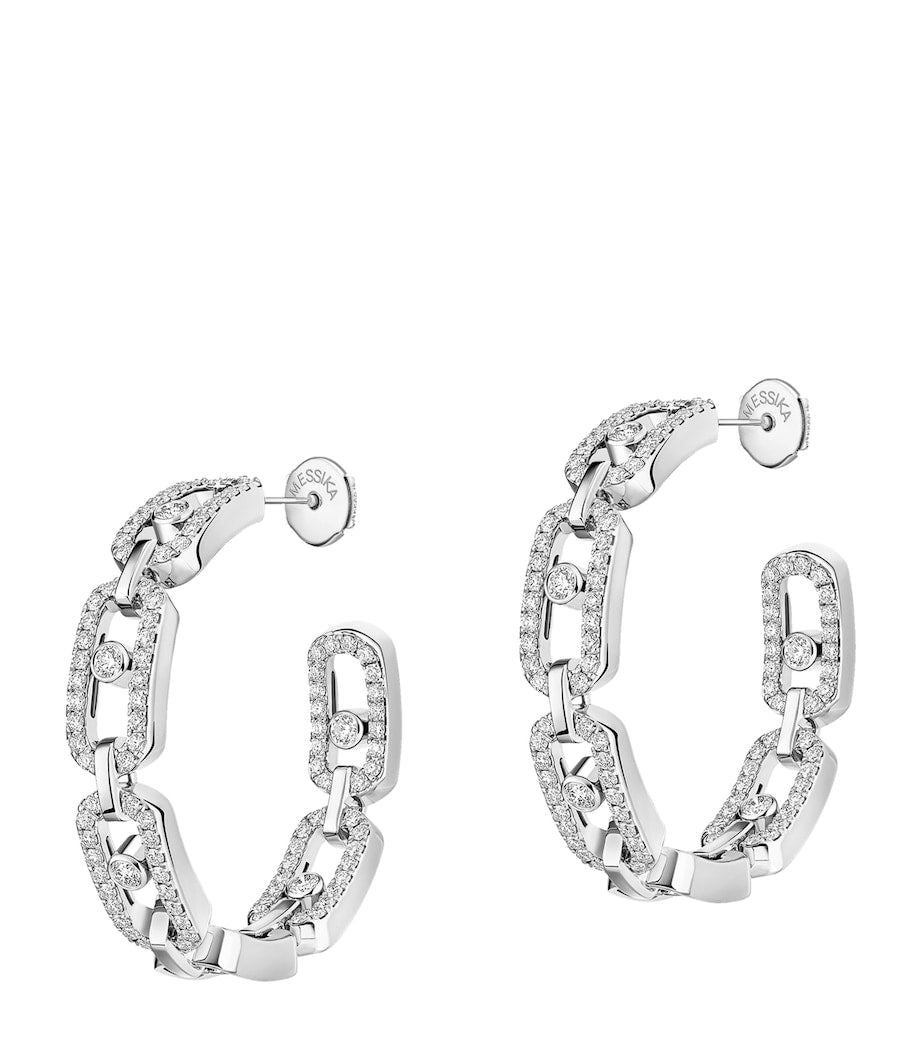 Messika Move Link diamond hoop earrings 0.86ct, imported from the UK