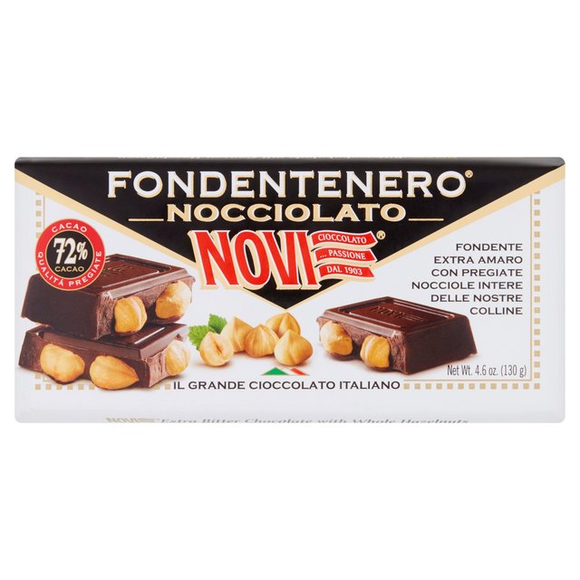 Novi Fondentenero Extra Dark Chocolate with Whole Hazelnuts   130g