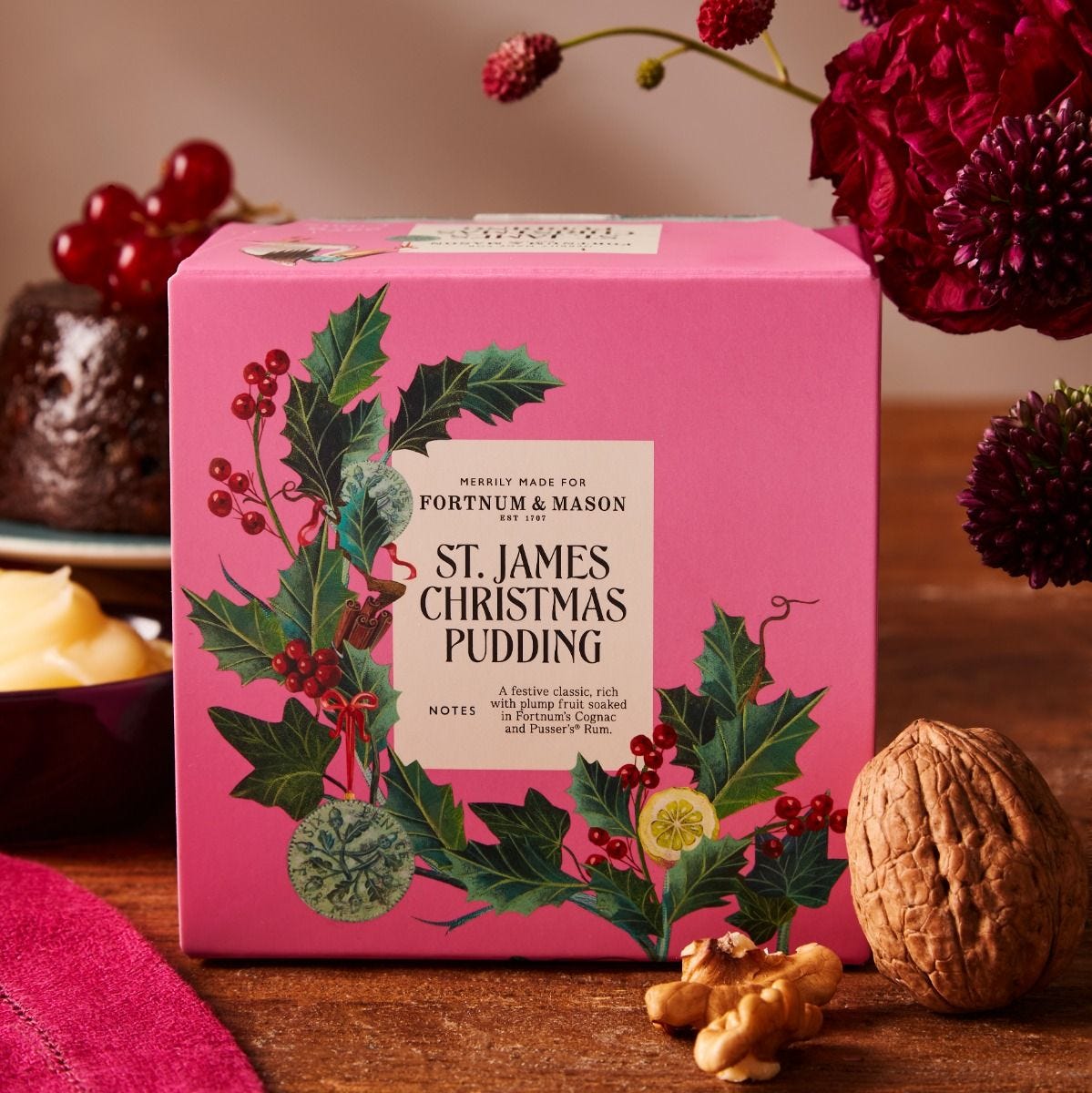 Christmas pudding with rum and cognac 227g - British product