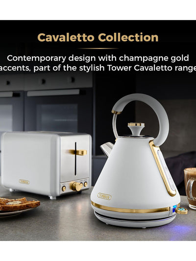 Next Tower White Cavaletto 1.7L 3KW Kettle- Buy online at McGrocer