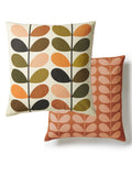 Orla Kiely cotton cushion Orange Multi Stem 50cm, imported from the UK