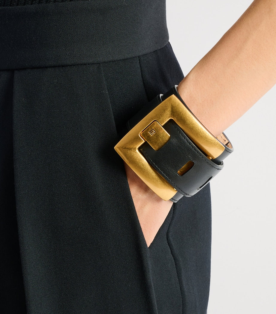 Balmain Leather Anthem Bracelet, UK version