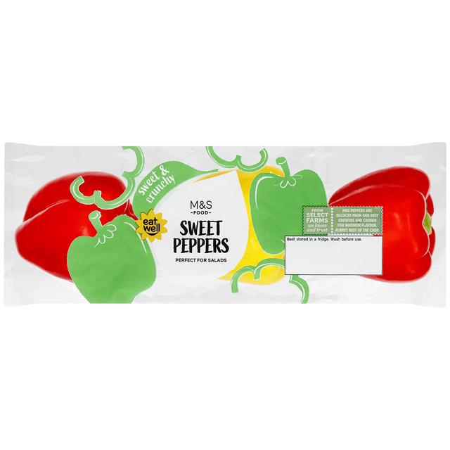 M&S Sweet Peppers   3 per pack GOODS M&S   