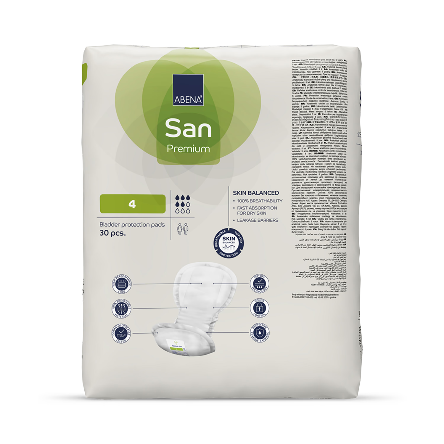 ABENA incontinence pads Premium 4 30 Pack, UK version