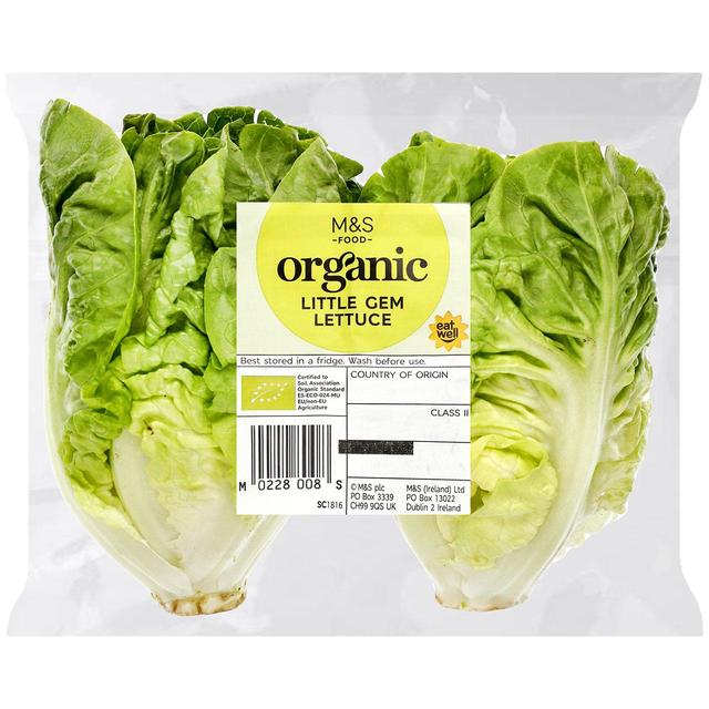 M&S Organic Little Gem Lettuce   2 per pack