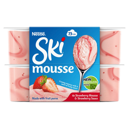 Ski Mousse Strawberry 4x60g GOODS Sainsburys   
