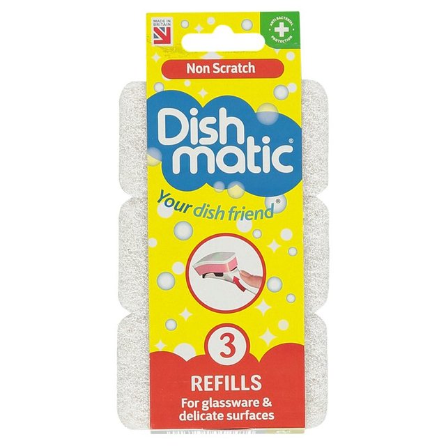 Dishmatic Non Scratch Refills   3 per pack GOODS M&S   