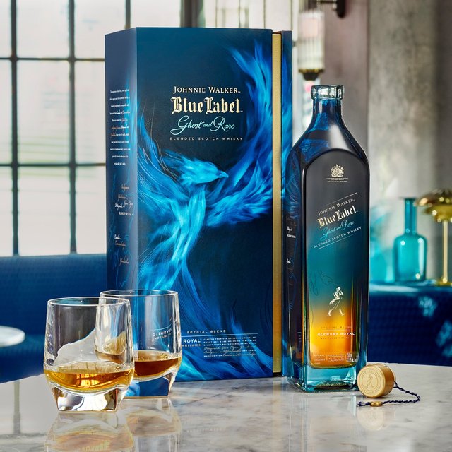 Johnnie Walker Blue Label Ghost & Rare Glenury Royal Limited Edition   70cl GOODS M&S   