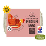 M&S Free Range Medium Eggs   6 per pack GOODS M&S   