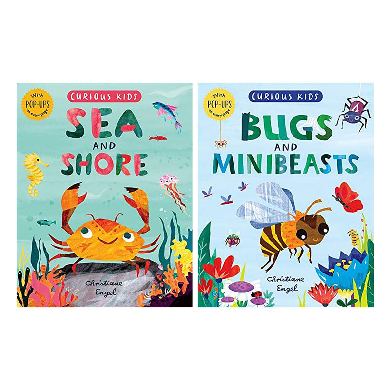Curious Kids pop-up book with mini beasts and sea creatures (British brand)