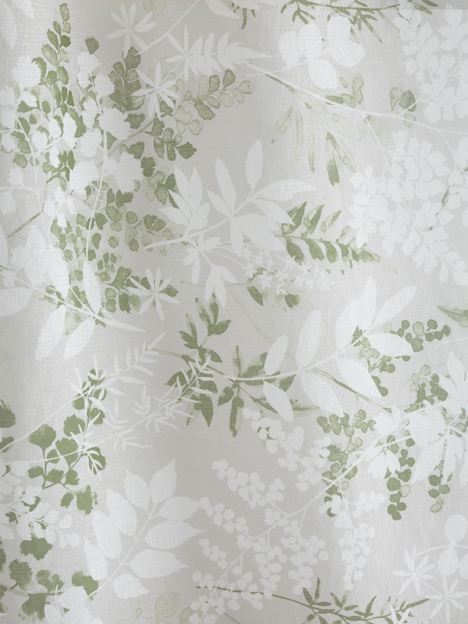 Dreams & Drapes Green Tiverton voile panel 140cm x 122cm, imported from the UK