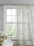 Dreams & Drapes Green Tiverton voile panel 140cm x 122cm, imported from the UK