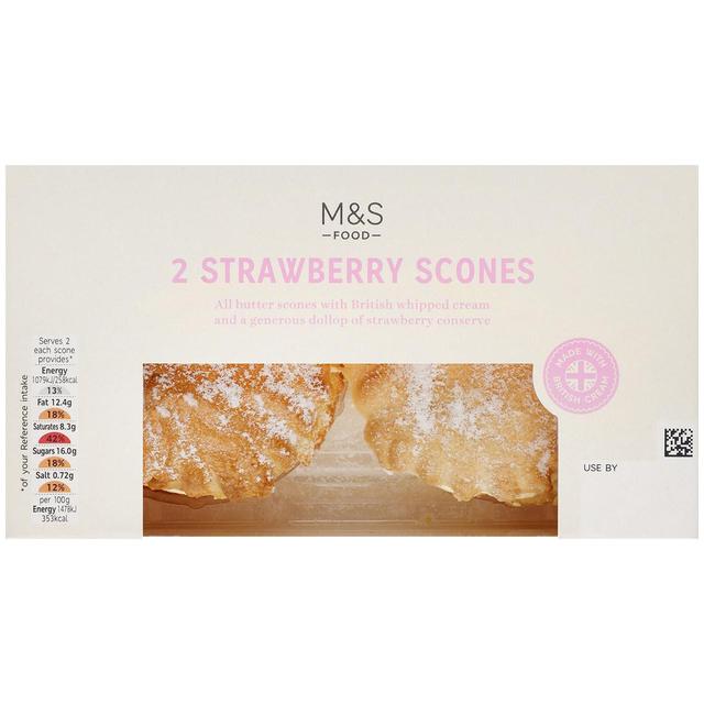 M&S 2 Strawberry Scones   156g