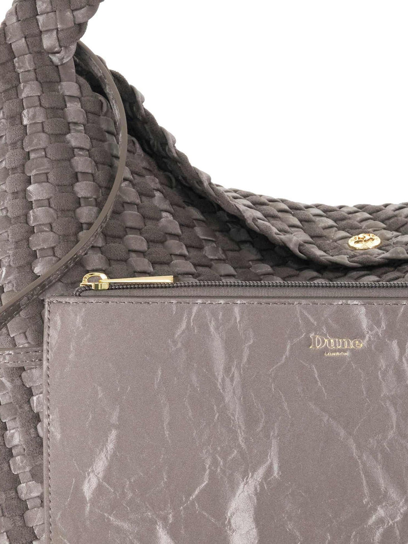 Dune London brown deliberate large woven slouch bag (British brand)