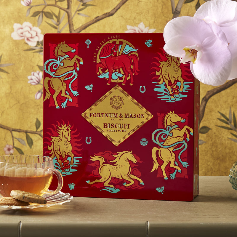 Fortnum's Lunar New Year hamper with biscuits tea and chocolates, UK version
