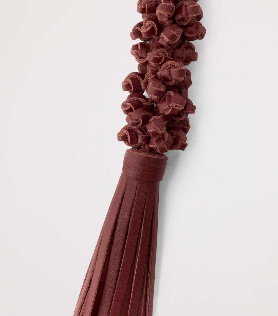 LOEWE calfskin braided knot keychain (British brand)
