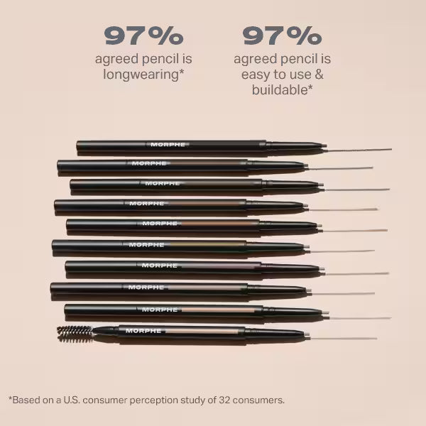 Morphe Micro Brow Pencil Chocolate Mousse, imported from the UK
