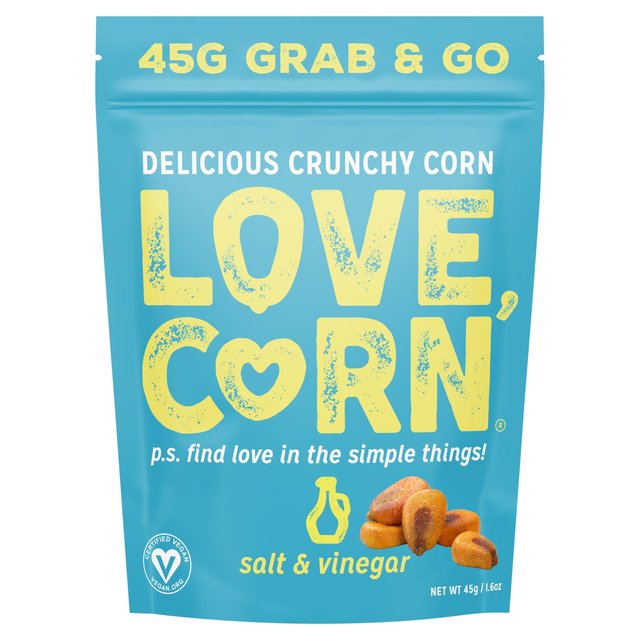 LOVE CORN Salt & Vinegar Crunchy Corn   45g GOODS M&S   