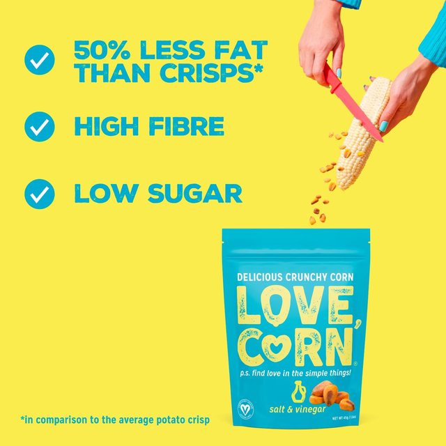 LOVE CORN Salt & Vinegar Crunchy Corn   45g GOODS M&S   