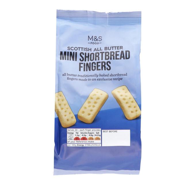 M&S All Butter Mini Scottish Shortbread Fingers   125g GOODS M&S   