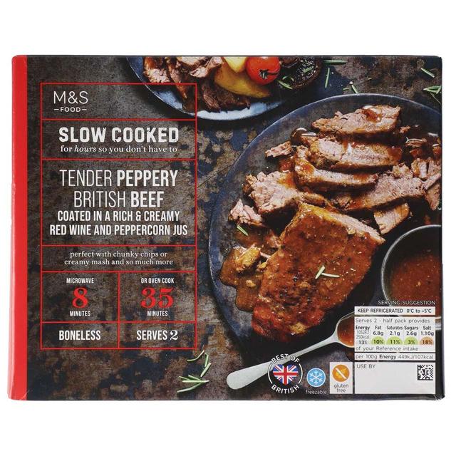 M&S British Slow Cooked Peppered Beef   433g