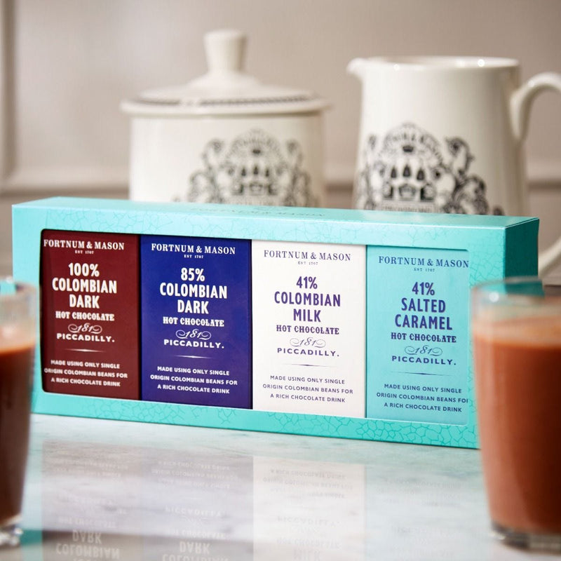 Hot chocolate gift box 400g with four flavours, imported from the UK