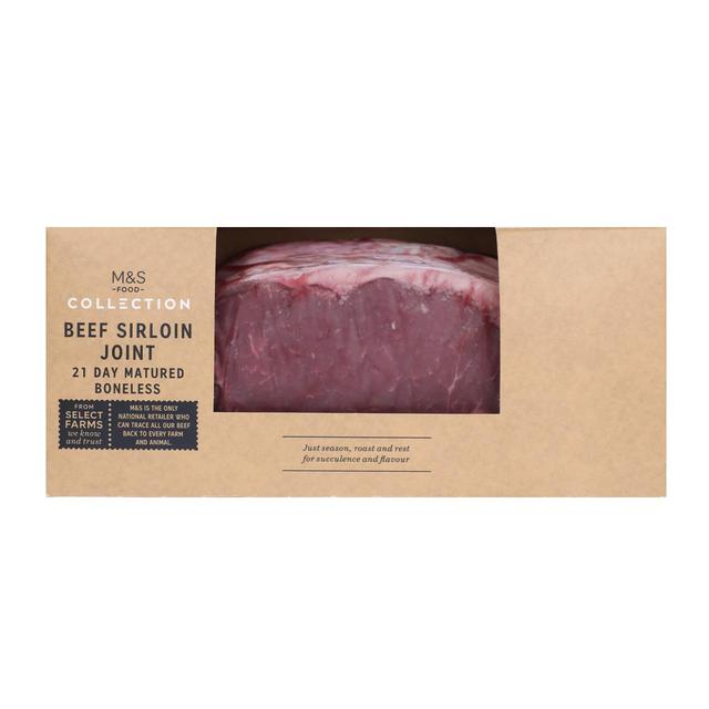 M&S Select Farms British Beef Sirloin Joint   Typically: 1.5kg