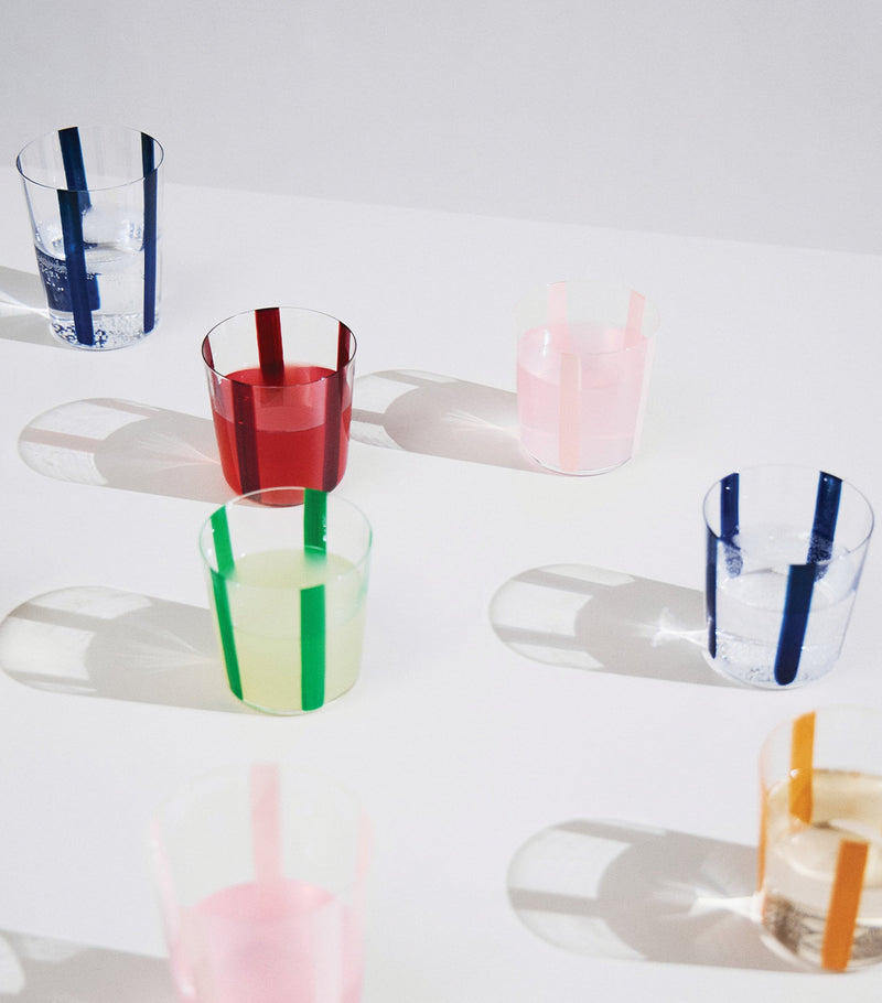 The Conran Shop Nova Stripe glass tumblers 360ml (British brand)