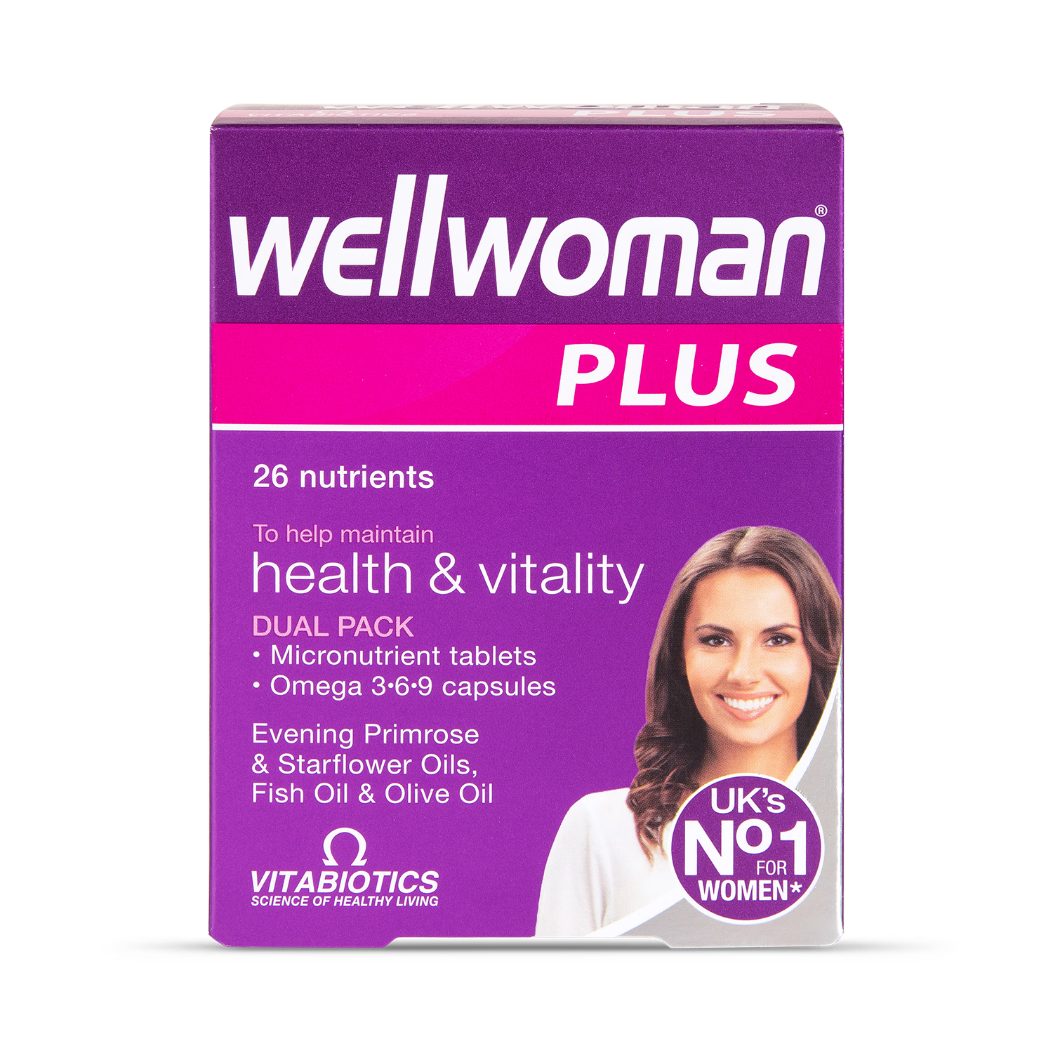 Vitabiotics Wellwoman Plus Omega 369 56 tablets pack (British brand)