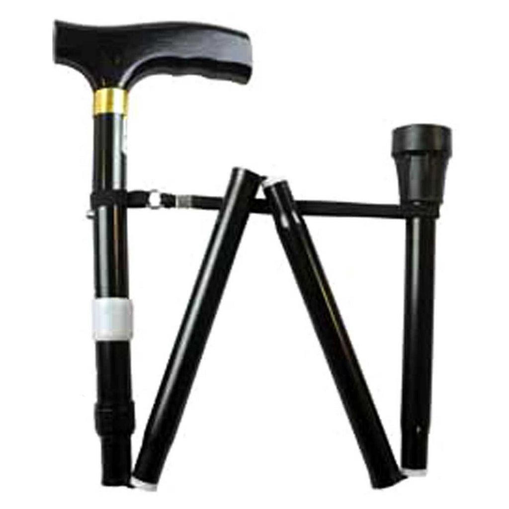 NRS Folding Walking Stick Black