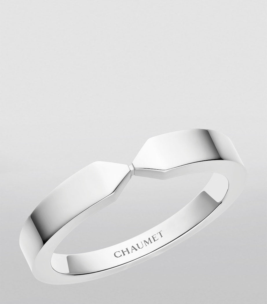Chaumet platinum Triomphe de Chaumet wedding band - British product