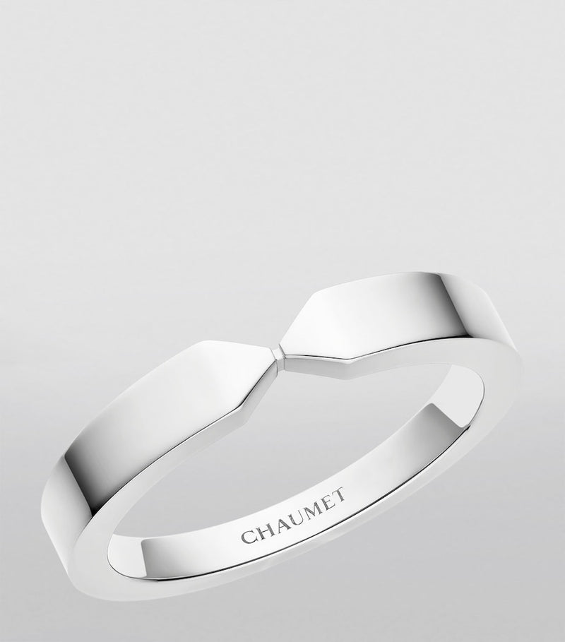 Chaumet platinum Triomphe de Chaumet wedding band - British product