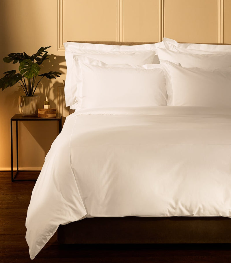 Peter Reed emperor flat sheet with stripe embroidery, 356cm x 292cm, imported from the UK