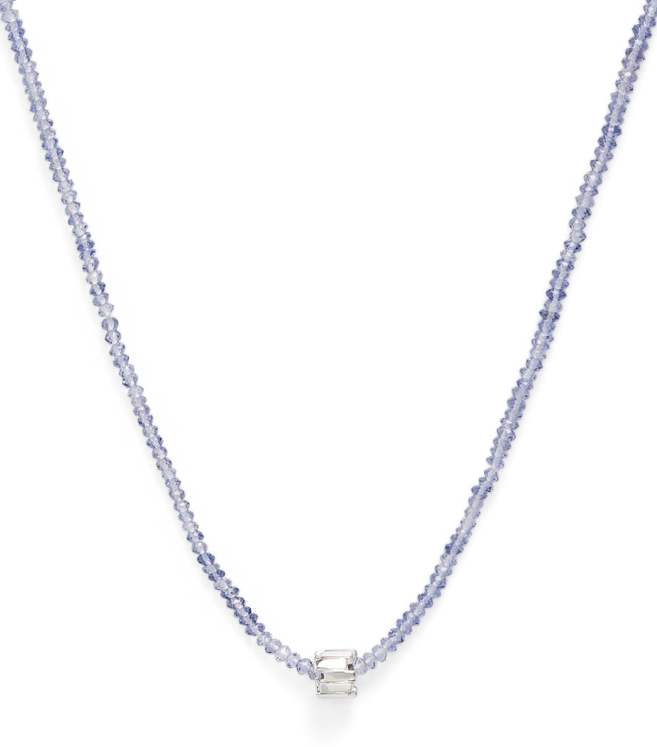 Suzanne Kalan white gold iolite beaded necklace (British brand)