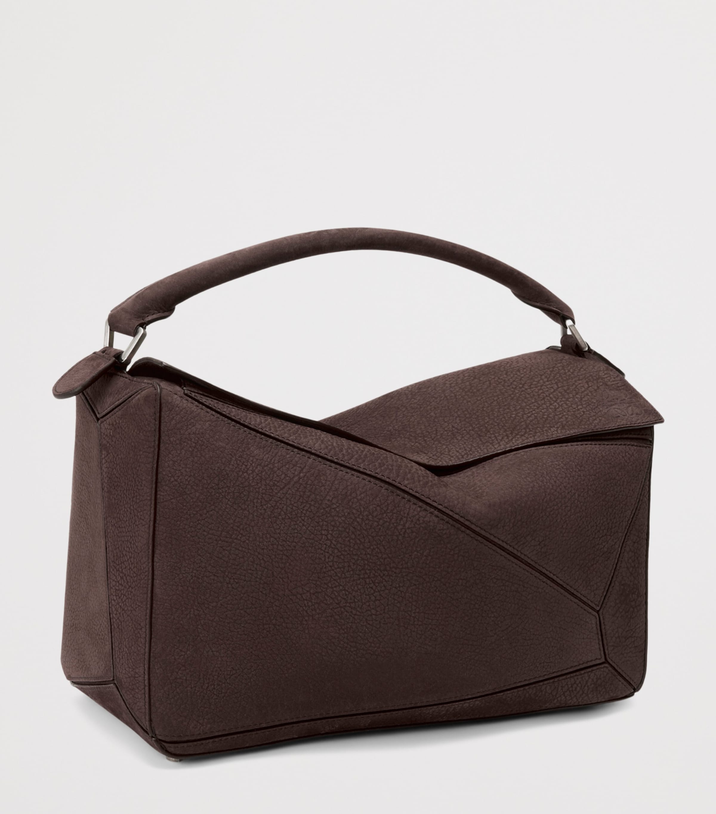 LOEWE large suede puzzle top-handle bag, UK version