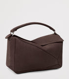 LOEWE large suede puzzle top-handle bag, UK version