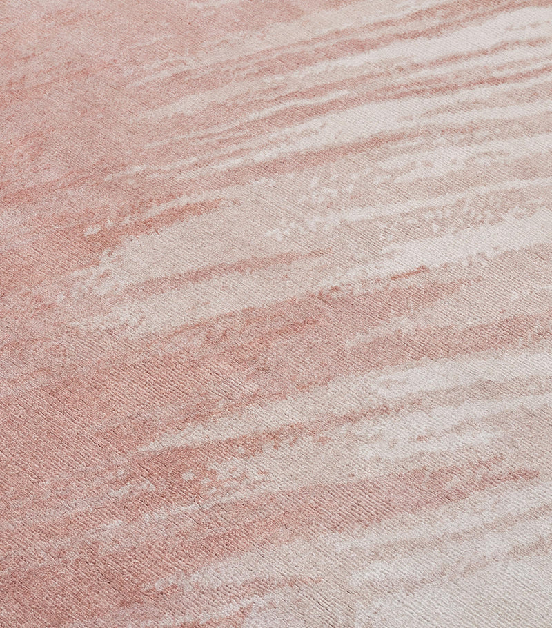 The Rug Company Wool-Bamboo Silk Splash Salmon rug 2.74m x 1.83m (British brand)