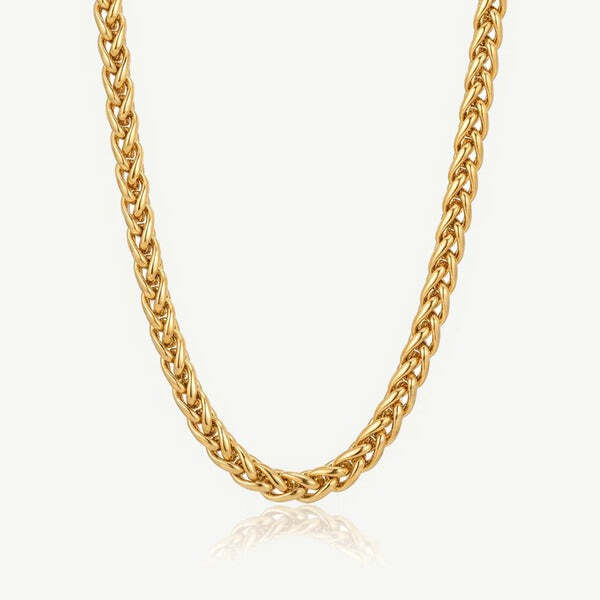 MUCHV gold twisted chain necklace, UK version