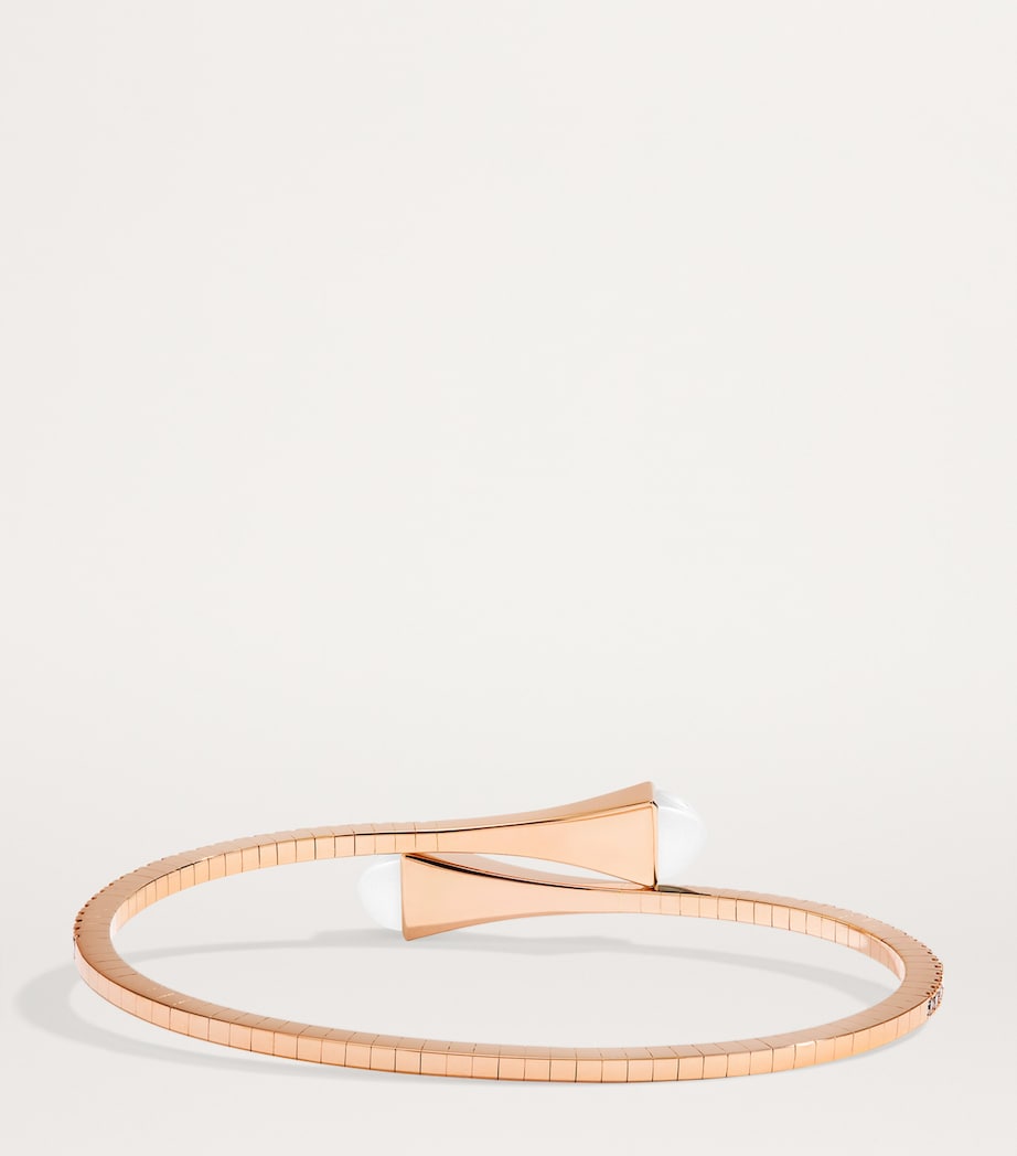 Marli New York Cleo midi bracelet in rose gold with diamond and agate, UK version