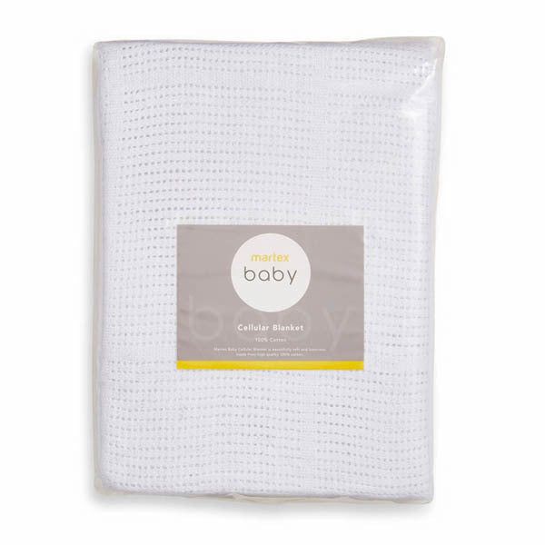 Martex Baby Cotton Leno Weave Cellular Blanket Small Grey GOODS Superdrug White  