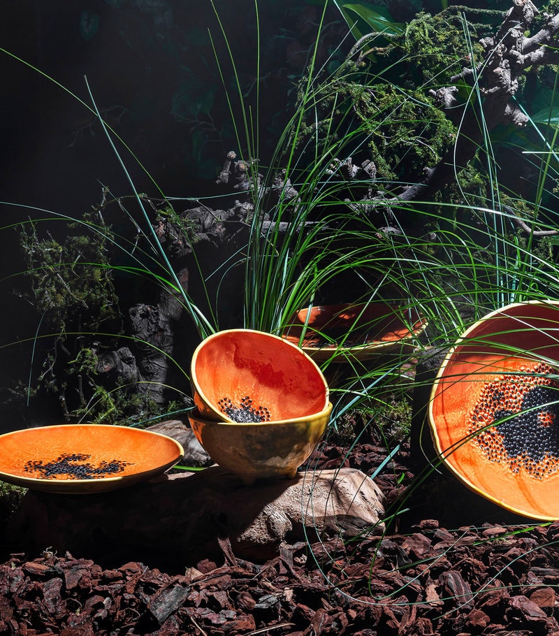 Bordallo Pinheiro papaya plate 21cm - British product