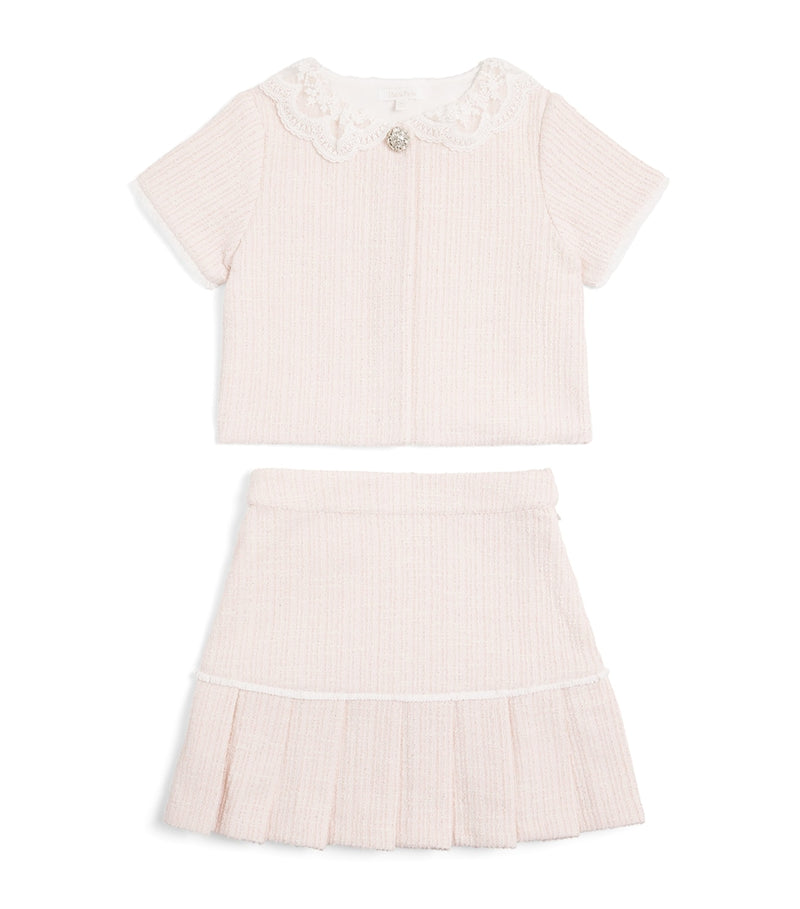 Patachou children's tweed top and skirt set for ages 3-14, imported from the UK