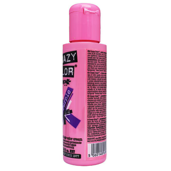 Crazy Color semi permanent hair dye Hot Purple - British product