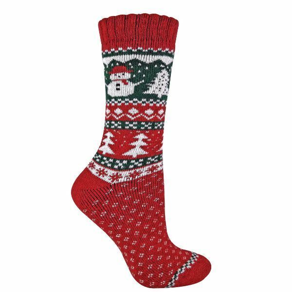 Sock Snob Ladies Novelty Patterned Wool Xmas Socks 4-8 UK GOODS Superdrug Snowman  