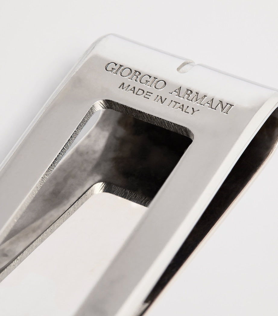 Giorgio Armani sterling silver tie clip with logo - British product
