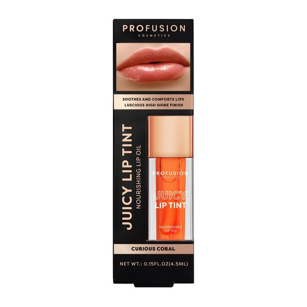 Profusion Cosmetics Juicy Lip Tint Coral nourishing oil (British brand)