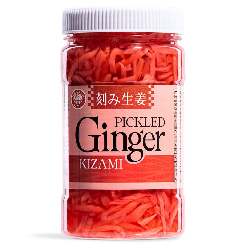 J-Basket pickled ginger kizami pink strands, UK version