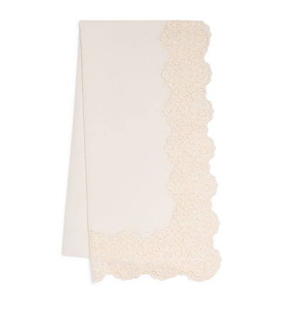 Harrods Dea Linen Lace-Trim Elite Fabric Table Runner 50cm x 210- Buy online at McGrocer